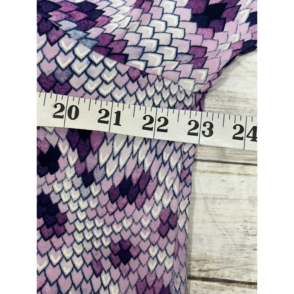 Alfred Dunner Women's Purple Snake Print Tunic Top 3/4 Sleeve Size Large - Picture 7 of 8